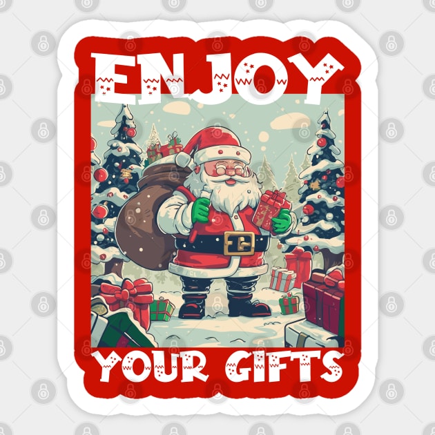 Christmas, Enjoy Your Gifts Sticker by Megadorim